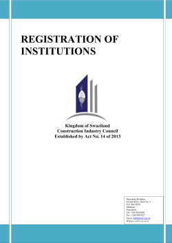 registration of institutions - The Construction Industry Council