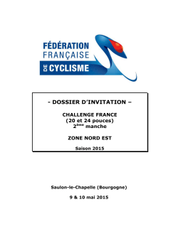 dossier d`invitation challenge france saulon-la-chapelle - Cicle-Web
