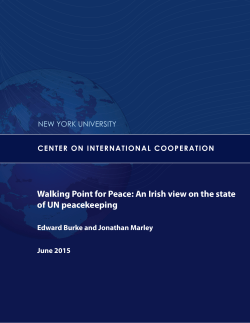 Walking Point for Peace: An Irish view on the state of UN