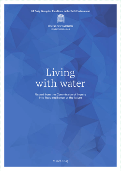 Living with water - Construction Industry Council