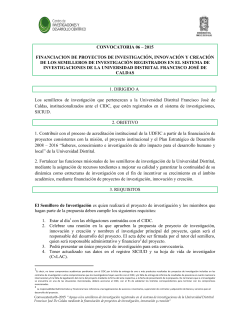 TdR_Proyectos_Semilleros - Centro de INVESTIGACIONES Y