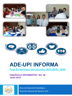 ade-upi informa plan estratÃ©gico institucional 2015-2018