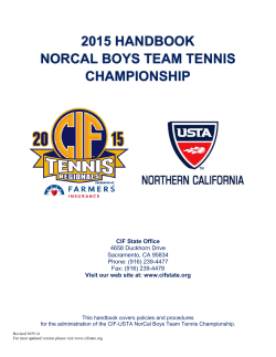 2015 Boys NorCal Tennis Handbook