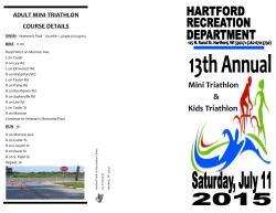 13th Annual Mini-Triathlon Brochure & Registration