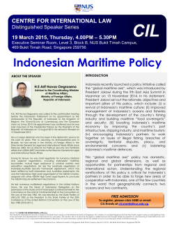 Indonesian Maritime Policy - Centre for International Law