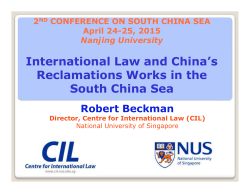 International Law and China`s Reclamations Works in the South