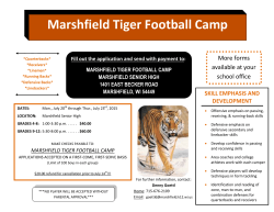 Marshfield Tiger Football Camp