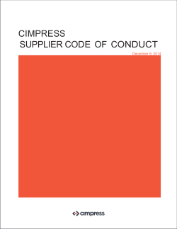 CIMPRESS SUPPLIER CODE OF CONDUCT