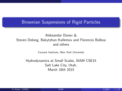 Brownian Suspensions of Rigid Particles