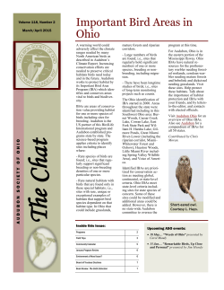 Important Bird Areas in Ohio - Cincinnati Audubon Society of Ohio