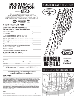 together we can solve hunger - Hunger Walk 2015