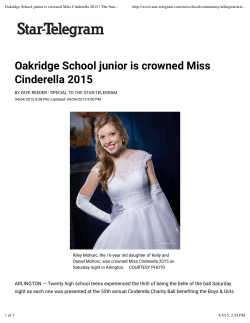 Oakridge School junior is crowned Miss Cinderella 2015 | The Star
