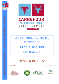dossier de presse cioc avril 2015 - Carrefour International Ovin Caprin