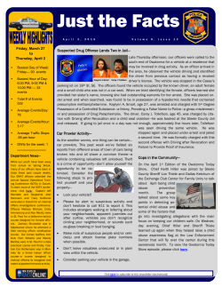 Just the Facts Bulletin 04 03 2015