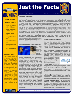 Just the Facts Bulletin 03 27 2015