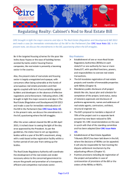 Regulating Realty: Cabinet`s Nod to Real Estate Bill