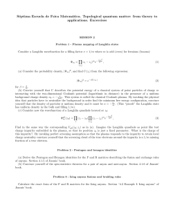 SÃ©ptima Escuela de Fsica MatemÃ¡tica. Topological quantum matter