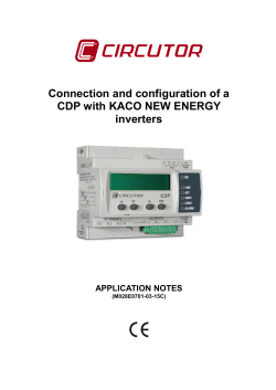 Connection and configuration of a CDP with KACO inverters