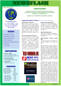 April 24, 2015 - Cebu International School