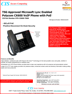 TSG Approved Microsoft Lync Enabled Polycom CX600 VoIP Phone