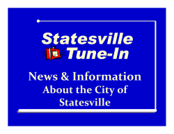Community Calendar - City of Statesville
