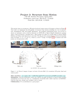 Project 2: Structure from Motion