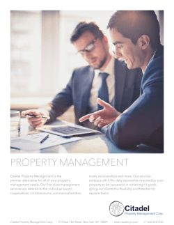 Our services - Citadel Property Management Corp.