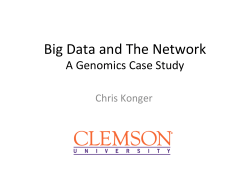 Big data and the network - a genomics case study