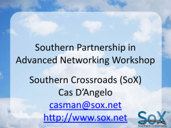 Southern Crossroads (SoX)