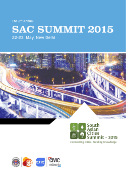 Sac Summit 2015 - Cities Network Campaign