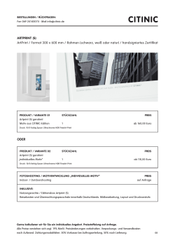 ARTPRINT (S) ArtPrint / Format 300 x 600 mm / Rahmen