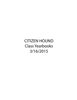 CITIZEN HOUND Class Yearbooks 3/16/2015