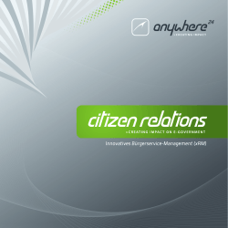 BroschÃ¼re Anywhere.24 Citizen Relations als