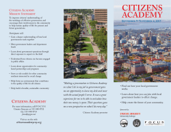 Citizens ACAdemy 2015
