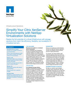 Simplify Your Citrix XenServer Environments With NetApp