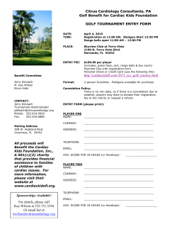 Citrus Cardiology Consultants, PA Golf Benefit for Cardiac Kids