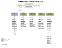 Legal Organizational Chart - from the Boise City Attorney
