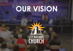 OUR VISION - City Builders Church + Sale