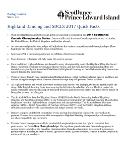 Highland Dancing and SDCCS 2017 Quick Facts