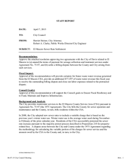 04A El Macero Sewer Rate Settlement - City Council