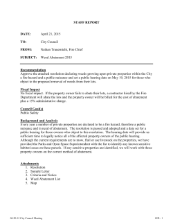 05D Weed Abatement - City Council