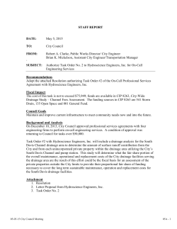 STAFF REPORT DATE: May 5, 2015 TO: City Council FROM: Robert