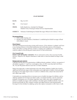 STAFF REPORT DATE: May 26, 2015 TO: City Council FROM: Kelly