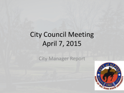 April 7, 2015 - City Of Alpine