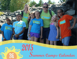 Summer Camps Calendar