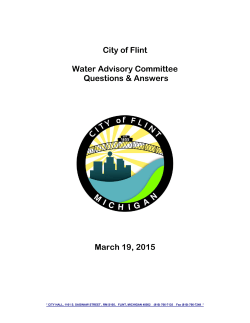 City of Flint Water Advisory Committee Questions & Answers March