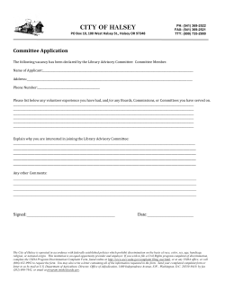 Committee Application