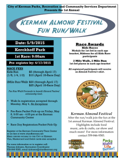 Kerman Almond Festival Fun Run/Walk City of Kerman Parks