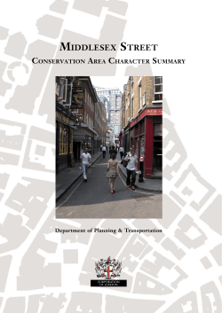 Middlesex Street Conservation Area Character Summary