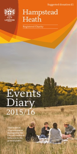 Hampstead Heath 2015/16 Diary - the City of London Corporation